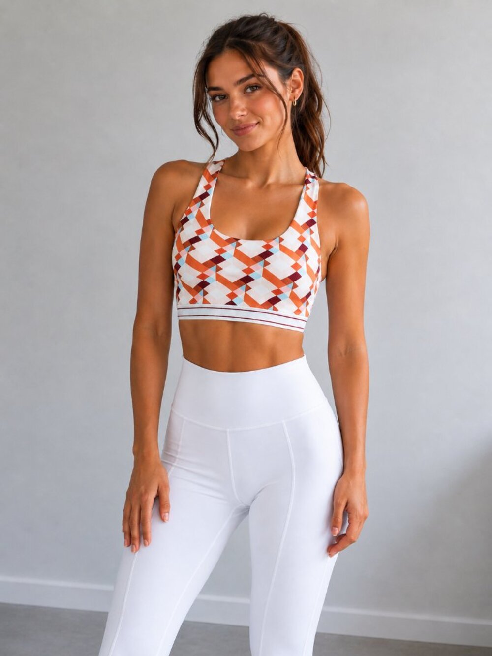 Forever 21 Multicolor Geometric Athletic Sports Bra Small NWOT